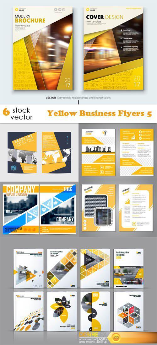 Vectors - Yellow Business Flyers 5