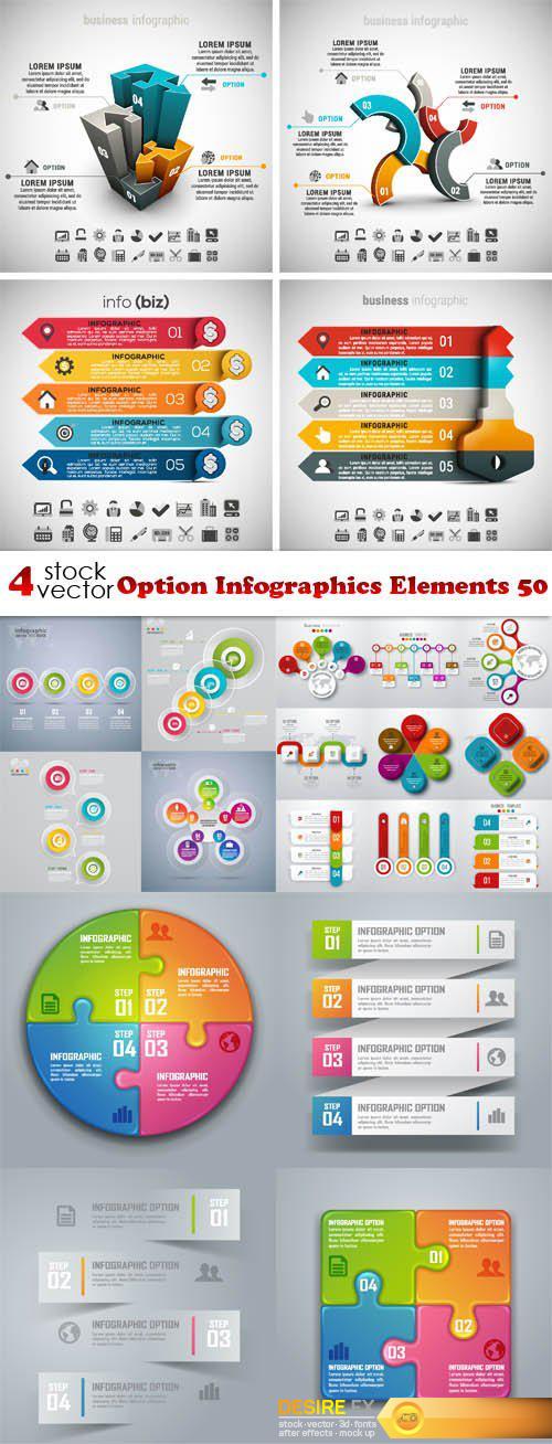 Vectors - Option Infographics Elements 50