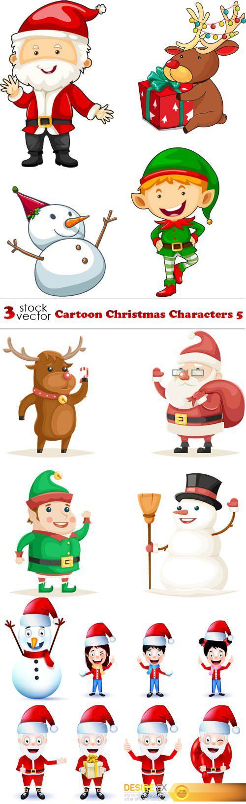 Vectors - Cartoon Christmas Characters 5