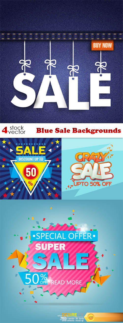 Vectors - Blue Sale Backgrounds