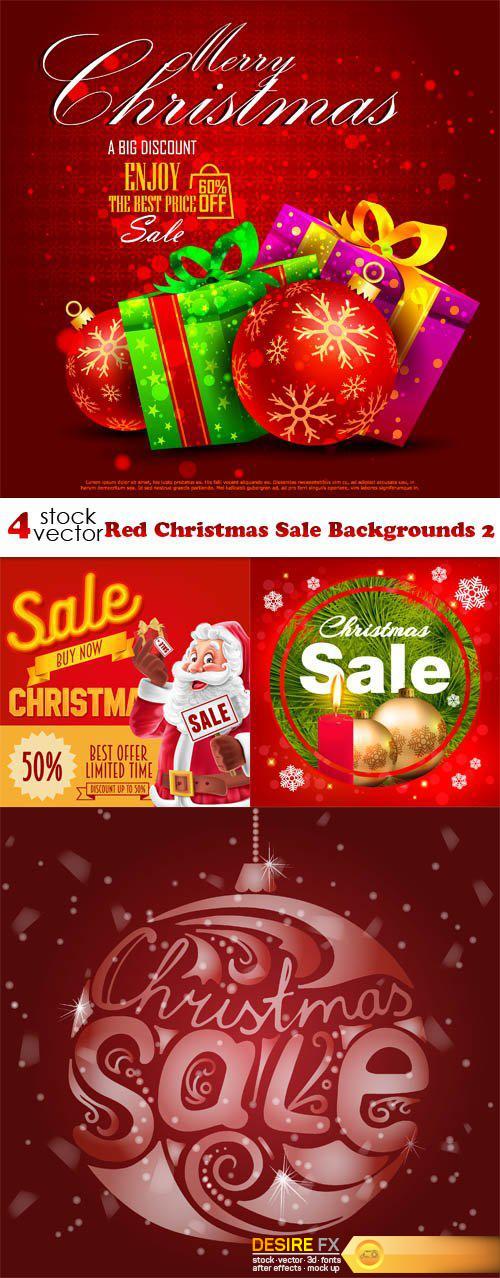 Vectors - Red Christmas Sale Backgrounds 2