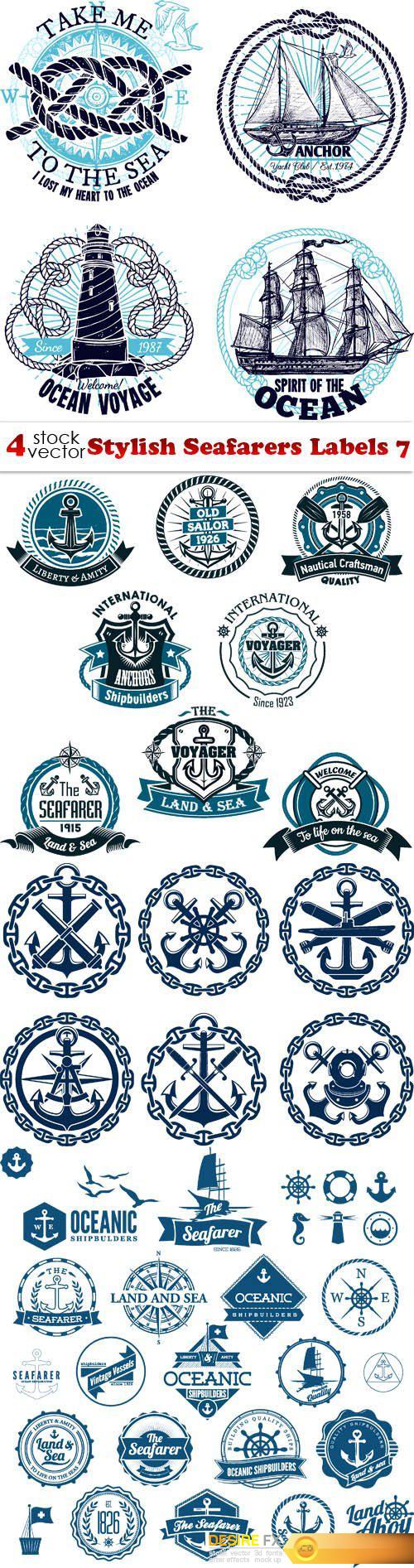 Vectors - Stylish Seafarers Labels 7