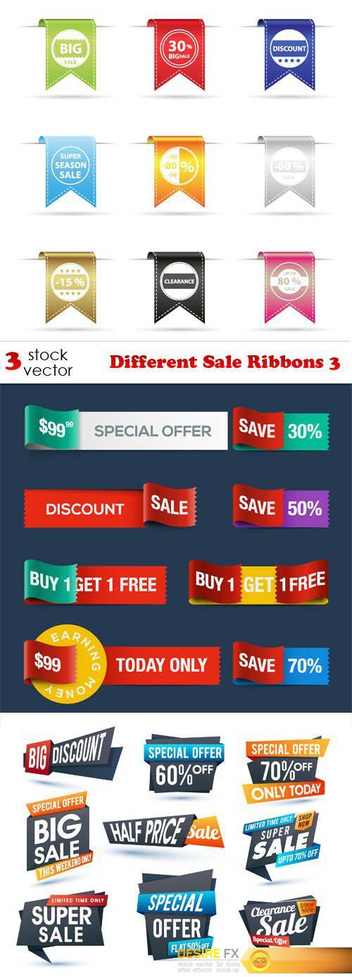 Vectors - Different Sale Ribbons 3