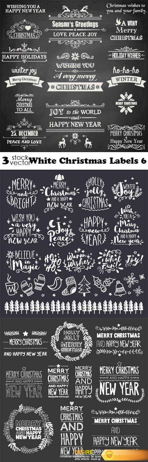 Vectors - White Christmas Labels 6