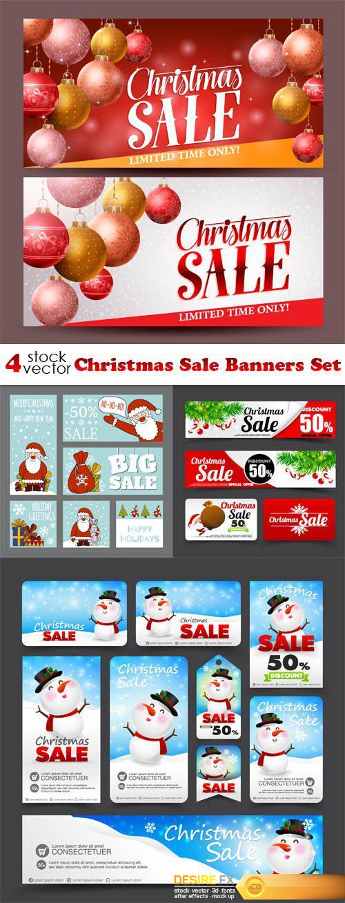 Vectors - Christmas Sale Banners Set