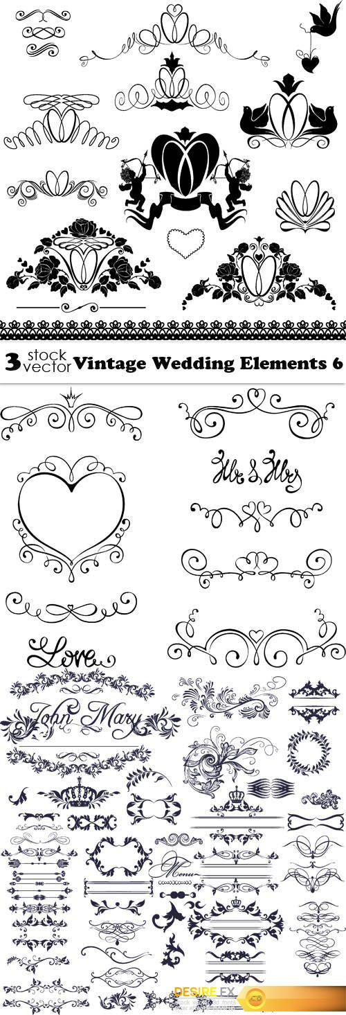 Vectors - Vintage Wedding Elements 6