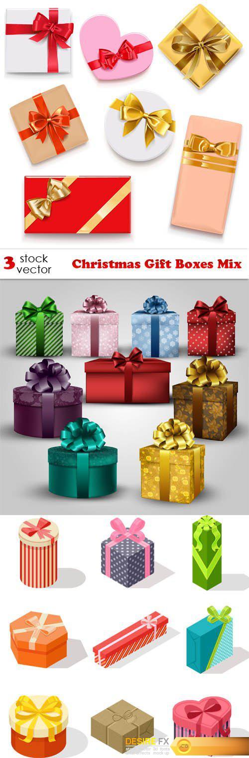 Vectors - Christmas Gift Boxes Mix