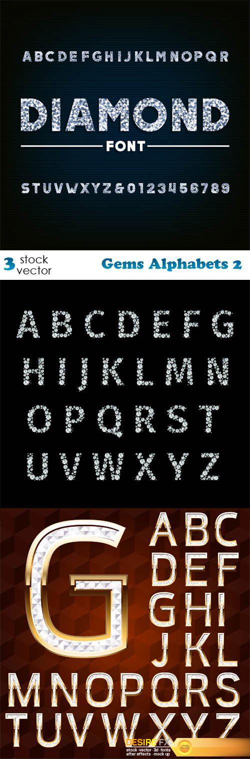 Vectors - Gems Alphabets 2
