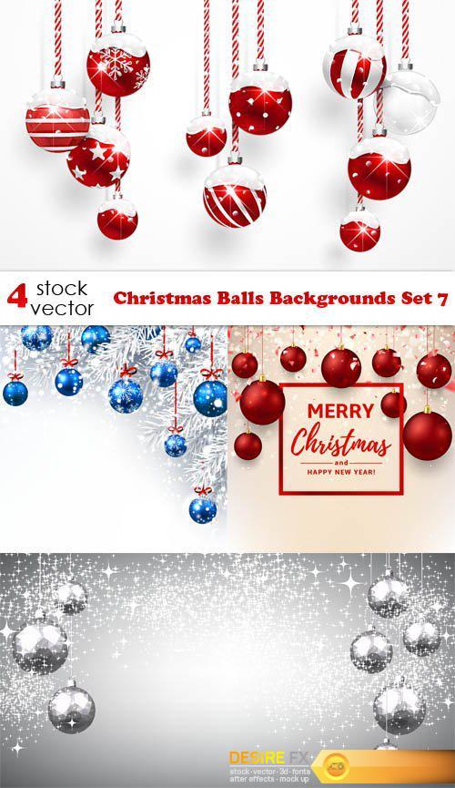 Vectors - Christmas Balls Backgrounds Set 7