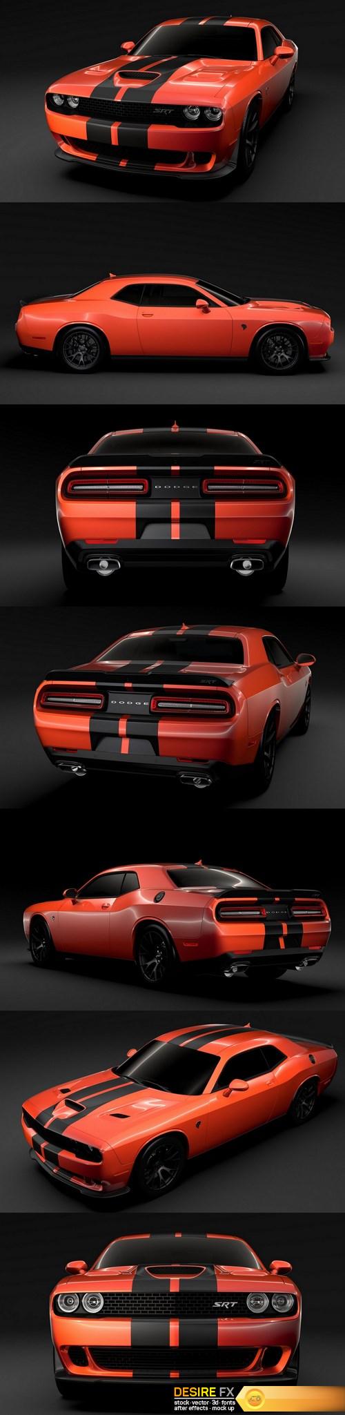 Dodge Challenger SRT Hellcat Go Mang 3D Model (2)