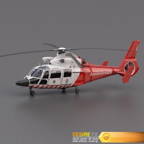 Eurocopter AS-365 Air Ambulace 3D Model (11)