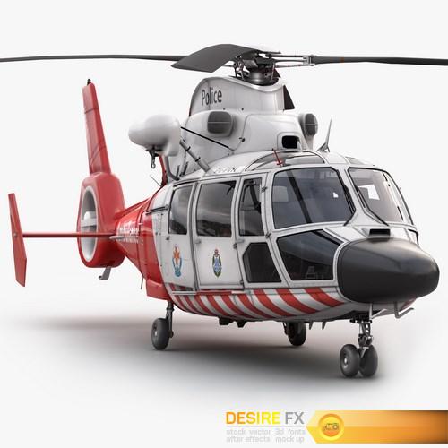 Eurocopter AS-365 Air Ambulace 3D Model (3)