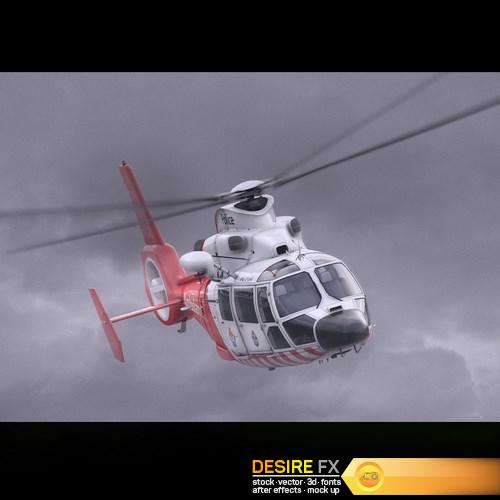 Eurocopter AS-365 Air Ambulace 3D Model (6)