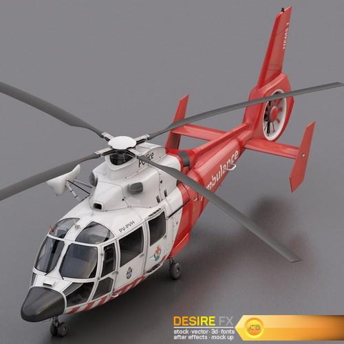 Eurocopter AS-365 Air Ambulace 3D Model (7)