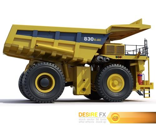 Mining dump truck Komatsu 830E-AC 3D Model (10) (Копировать)