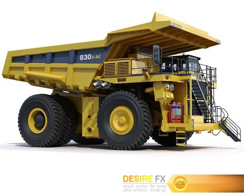 Mining dump truck Komatsu 830E-AC 3D Model (11) (Копировать)