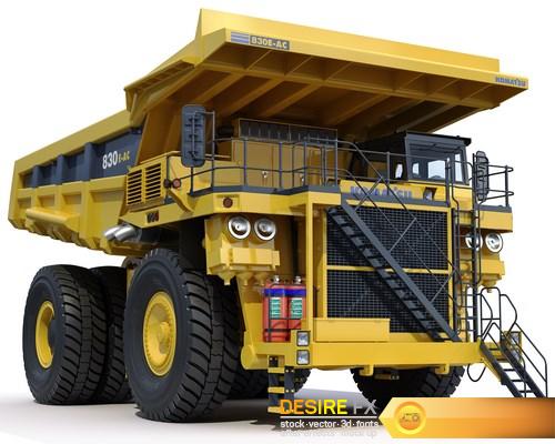 Mining dump truck Komatsu 830E-AC 3D Model (12) (Копировать)