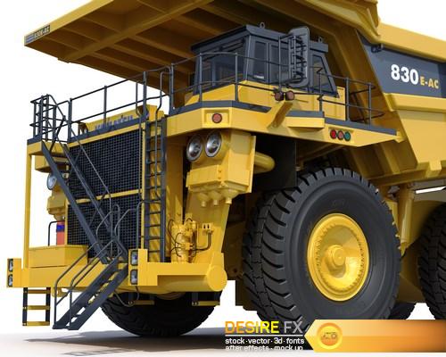 Mining dump truck Komatsu 830E-AC 3D Model (13) (Копировать)