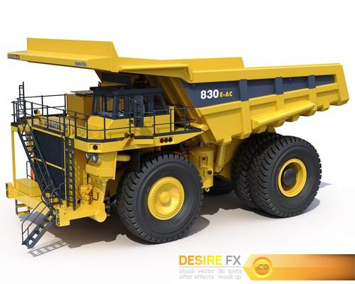 Mining dump truck Komatsu 830E-AC 3D Model (15) (Копировать)
