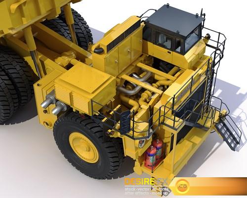 Mining dump truck Komatsu 830E-AC 3D Model (27) (Копировать)