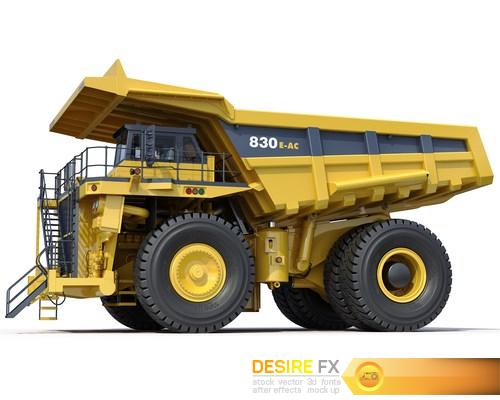 Mining dump truck Komatsu 830E-AC 3D Model (3) (Копировать)
