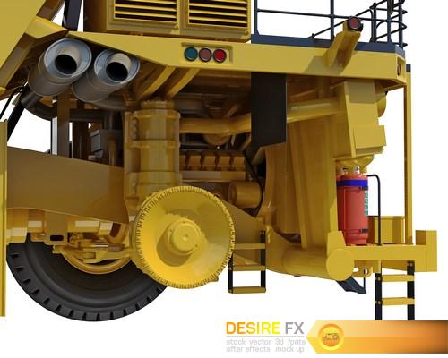 Mining dump truck Komatsu 830E-AC 3D Model (30) (Копировать)