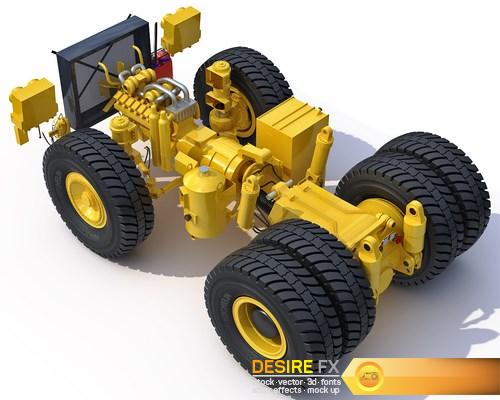 Mining dump truck Komatsu 830E-AC 3D Model (39) (Копировать)