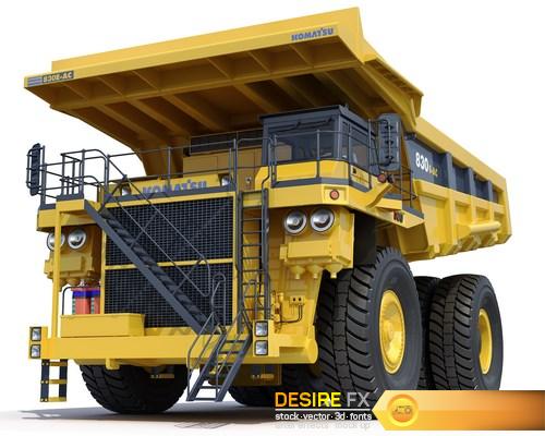 Mining dump truck Komatsu 830E-AC 3D Model (4) (Копировать)
