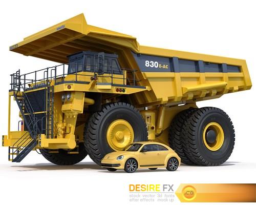 Mining dump truck Komatsu 830E-AC 3D Model (40) (Копировать)