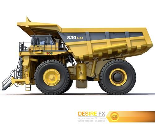 Mining dump truck Komatsu 830E-AC 3D Model (5) (Копировать)