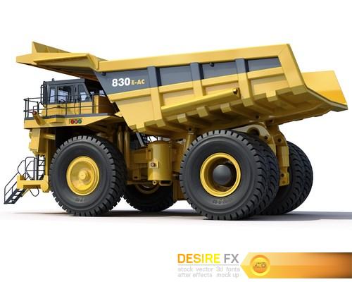Mining dump truck Komatsu 830E-AC 3D Model (6) (Копировать)