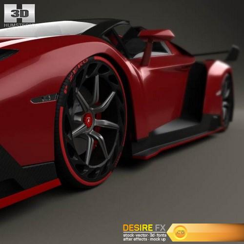 Lamborghini Veneno Roadster 2014 3D Model (10)