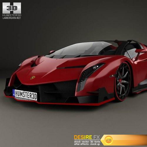 Lamborghini Veneno Roadster 2014 3D Model (8)