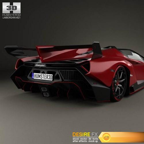 Lamborghini Veneno Roadster 2014 3D Model (9)