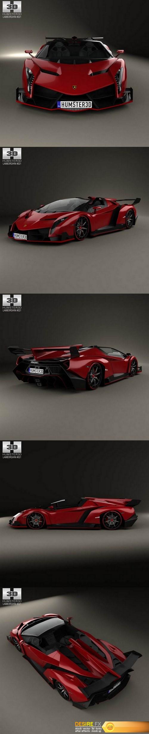 Lamborghini Veneno Roadster 2014 3D Model