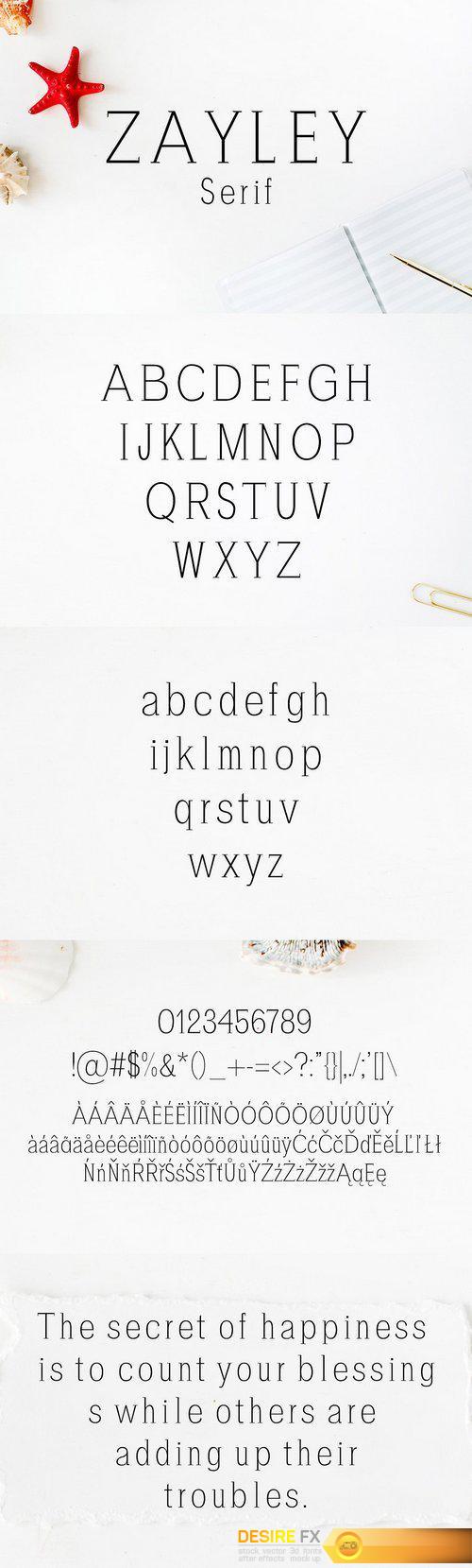 CM - Zayley Serif Regular Font 1955057