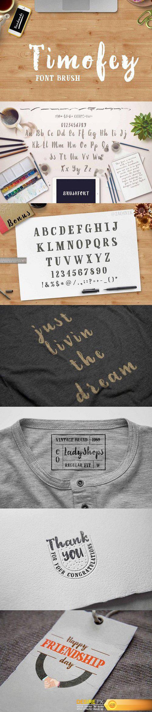 CM - Brush Font + 1 Serif Font 1742293