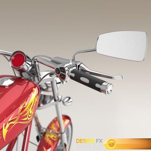 Big Dog K9 Chopper Motorcycle 3D Model (10)