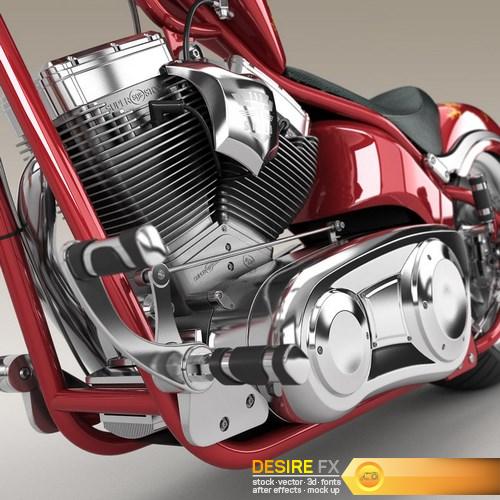 Big Dog K9 Chopper Motorcycle 3D Model (12)