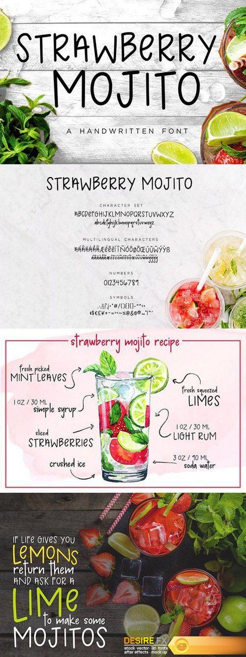 CM - Strawberry Mojito | Handwritten Font 1664044