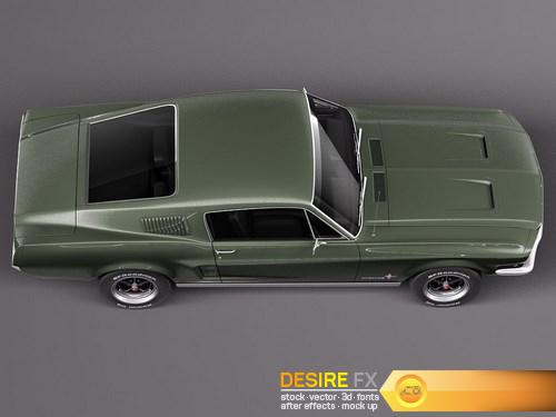 Ford Mustang 1967 Bullit 3D Model (10)