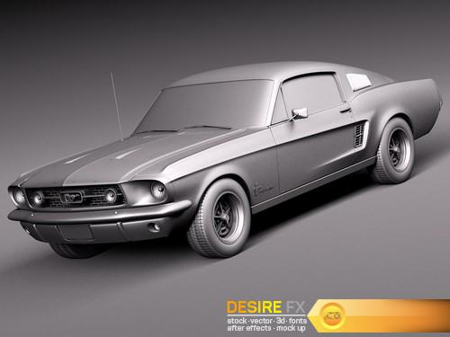 Ford Mustang 1967 Bullit 3D Model (13)