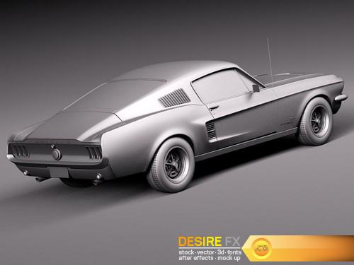 Ford Mustang 1967 Bullit 3D Model (16)
