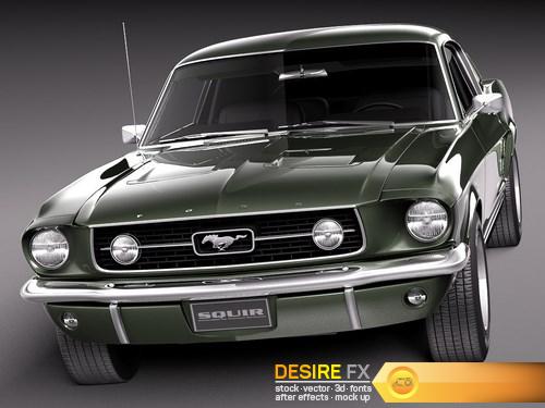 Ford Mustang 1967 Bullit 3D Model (4)
