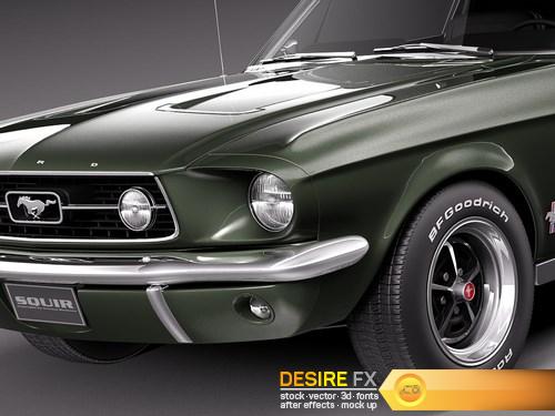 Ford Mustang 1967 Bullit 3D Model (5)