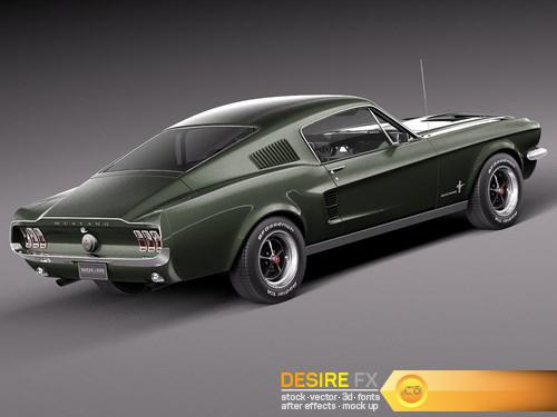 Ford Mustang 1967 Bullit 3D Model (7)