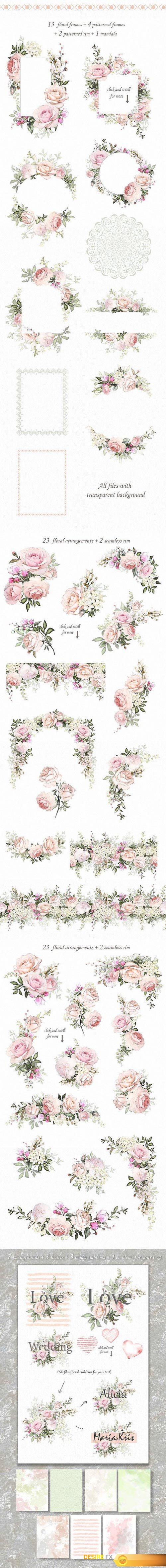CM - Love & Roses. Floral Design set 1728937