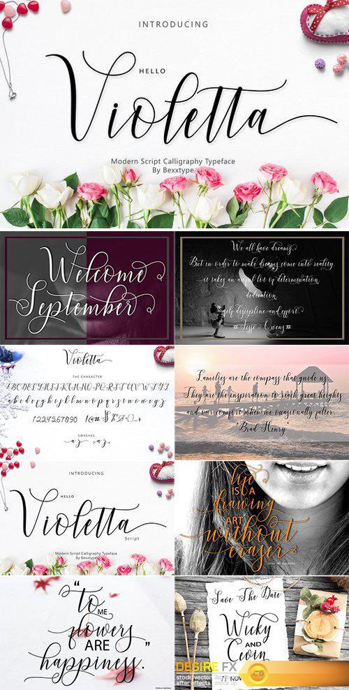 CM - Hello Violetta script font 1807098