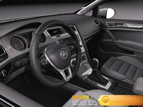 Volkswagen Golf VII GTI 5-door 2014 3D Model (19)