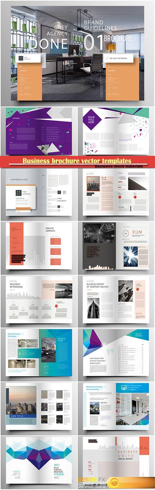 Business brochure vector templates, magazine cover, business mockup, education, presentation, report # 63